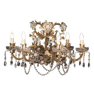 Mechini / Chandeliers / Bohemian Crystal and Colored Pearl Banding L257/6