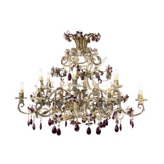 Mechini / Chandeliers / Coloured Bohemian Crystal & Murano Glass L273/12
