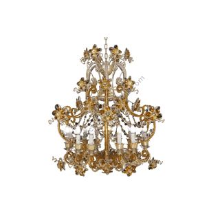 Mechini / Chandeliers / Clear and Coloured Pearl Banding L288/13 Amber