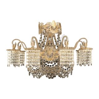 Mechini / Chandeliers / Clear Bohemian Crystal and Clear Pearl Banding L292/9