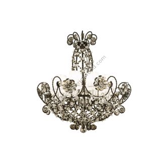 Mechini / Chandeliers / Colored Bohemian Crystal & Silk Lampshades L315/10 Gold