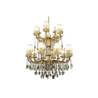 Mechini / Chandeliers / Bohemian Crystal and Silk Lampshades L324/15