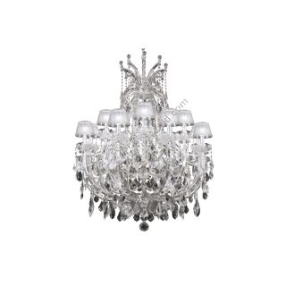 Mechini / Chandeliers / Wrought Iron with Clear Bohemian Crystal L325/18