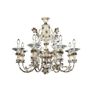Mechini / Chandeliers / Colored Bohemian Crystal and Porcelain L329/10