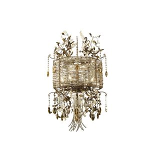 Mechini / Chandeliers / Wrought Iron with Coloured Bohemian Crystal L331/8