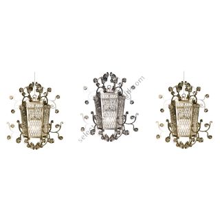 Mechini / Ceiling Lights / Wrought Iron with Clear Crystal 1 Light L335/1