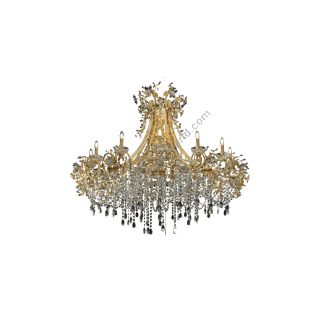 Mechini / Ceiling Lights / Clear and Coloured Bohemian Crystal 15 Lights L800/15