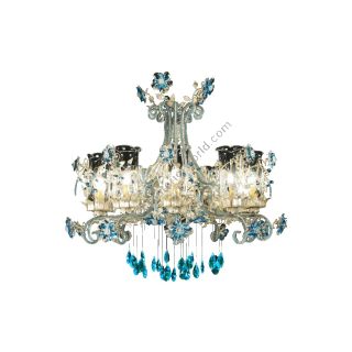 Mechini / Chandeliers / Coloured Bohemian Crystal and Crystal Lampshades L802/10 MH