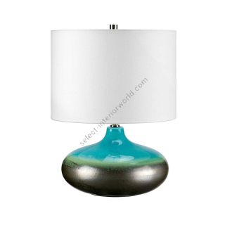 Elstead Lighting / Table Lamps / Laguna 1 Turquoise and Graphite Glaze