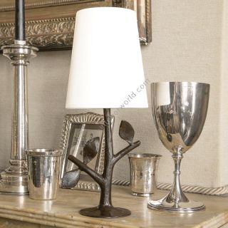 Objet Insolite / Bronze table lamp / Lampe Folia Petite