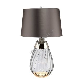 Elstead Lighting / Table Lamps / Lena Small Smoke-tinted Glass & Slate Shade