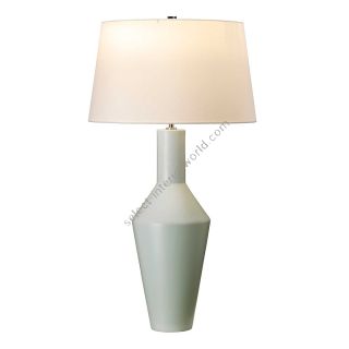 Elstead Lighting / Table Lamps / Leyton 1 Pale Sage Green with Ivory Shade