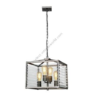 Elstead Lighting / Chandeliers / Louvre 4 Painted Gunmetal