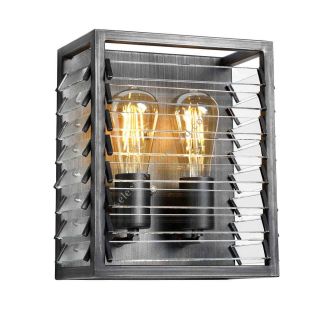 Elstead Lighting / Wall Lights / Louvre 2 Light Painted Gunmetal