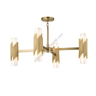 Elstead Lighting / Chandeliers / Marvele 8 Aged Brass