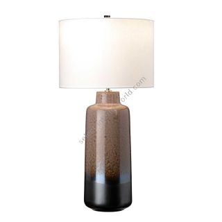 Elstead Lighting / Table Lamps / Maryland 1 Light Brown & Matt Graphite with White Shade