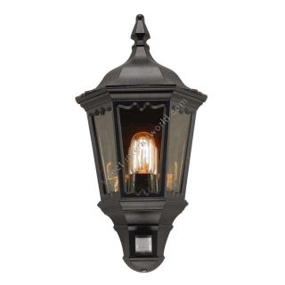 Elstead Lighting / Outdoor Wall Lights / Medstead Half Lantern with PIR Black
