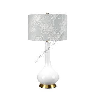 Elstead Lighting / Table Lamps / Milo 1 Aged Brass & White & Blue
