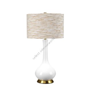 Elstead Lighting / Table Lamps / Milo 1 Aged Brass & White & Orange