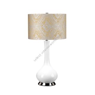 Elstead Lighting / Table Lamps / Milo 1 Polished Nickel & White-Yellow