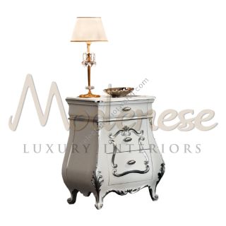 Modenese Luxury Interiors / Night Tables / Classy White 3-Drawers 11211