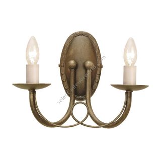 Elstead Lighting / Wall Lights / Minster 2 Black & Gold Patina