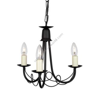 Elstead Lighting / Chandeliers / Minster 3 Black