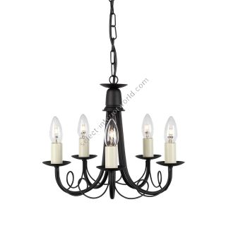 Elstead Lighting / Chandeliers / Minster 5 Black