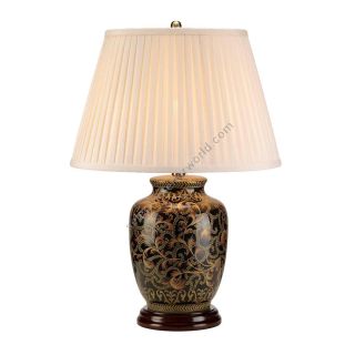 Elstead Lighting / Table Lamps / Morris 1 Gold and Black with Cream Shade