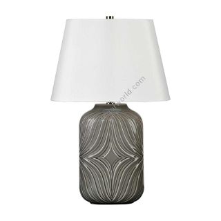 Elstead Lighting / Table Lamps / Muse 1 Grey with White Shade