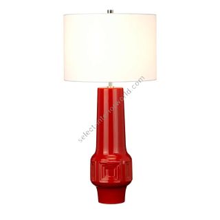Elstead Lighting / Table Lamps / Muswell 1 Red with White Shade