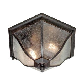 Elstead Lighting / Outdoor Ceiling Lights / New England 2 Flush Lantern Medium Weathered Bronze