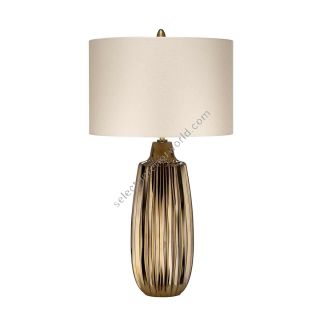 Elstead Lighting / Table Lamps / Newham 1 Large Bronze Ceramic & Pearl shade