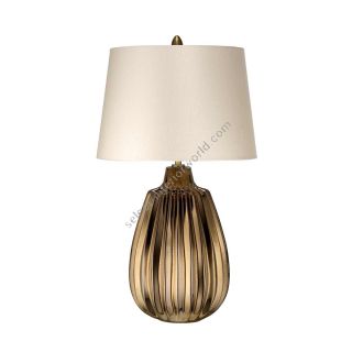 Elstead Lighting / Table Lamps / Newham 1 Bronze Ceramic & Pearl shade