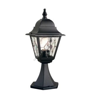 Elstead Lighting / Outdoor Pedestal Lights / Norfolk 1 Lantern Black