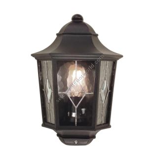Elstead Lighting / Outdoor Wall Lights / Norfolk Half Lantern Black