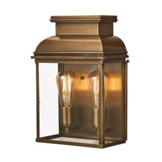 Elstead Lighting / Outdoor Wall Lights / Old Bailey 2 Large Lantern Aged Brass