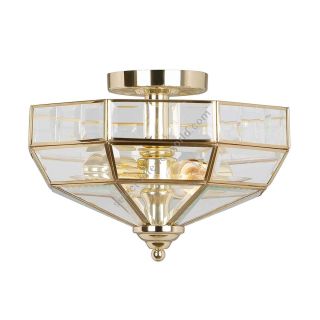 Elstead Lighting / Ceiling Lights / Old Park 2 Semi-Flush Polished Brass