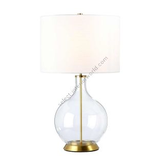 Elstead Lighting / Table Lamps / Orb 1 Aged Brass with White Shade