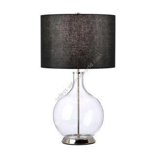 Elstead Lighting / Table Lamps / Orb 1 Polished Nickel with Black Shade