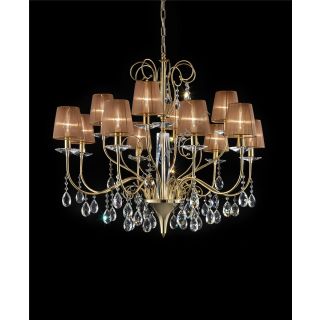 Italian Luxury Lighting / Chandeliers / Orchidea Crystal 12-Light With Lampshades ORC2500 012