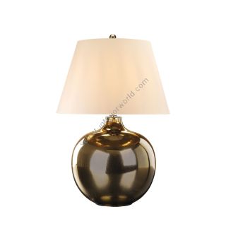 Elstead Lighting / Table Lamps / Ottoman 1 Bronze Metalic & Ivory Shade