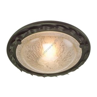 Elstead Lighting / Ceiling Lights / Olivia Light Flush Black & Gold Patina
