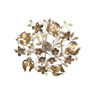 Mechini / Ceiling Lights / Coloured Bohemian Crystal & Murano Glass and Porcelain P357/5 Bis