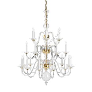 Preciosa / Luxurious and Elegant Chandelier, 24 Lights / Historic Design Eugene L