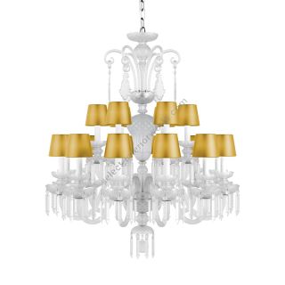Preciosa / Exquisite Chandelier, 18 Lights Frosted Crystal Glass / Rudolf M