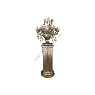 Mechini / Floor Lamps / Clear Bohemian Crystal and Biscuit Ceramic PT299/6