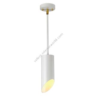 Elstead Lighting / Pendant Lights / Quinto 1 White Aged Brass