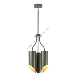 Elstead Lighting / Chandeliers / Quinto 3 Dark Grey Polished Nickel