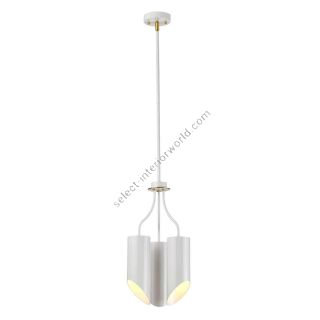 Elstead Lighting / Chandeliers / Quinto 3 White Aged Brass